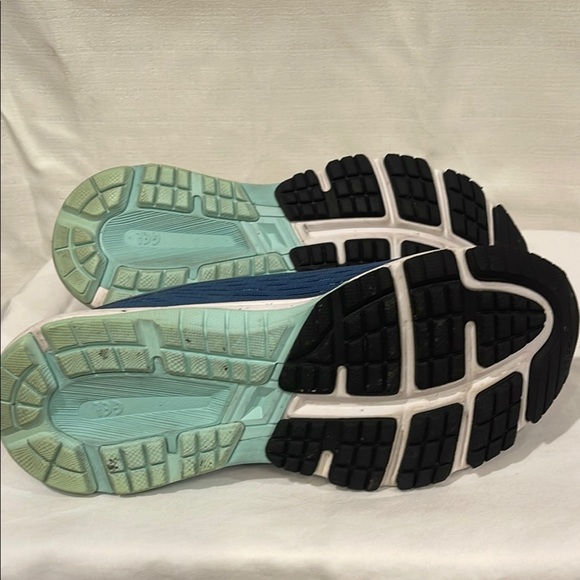 Asics Blue and Black Athletic Shoes with Breathable Mesh - Picture 9 of 11